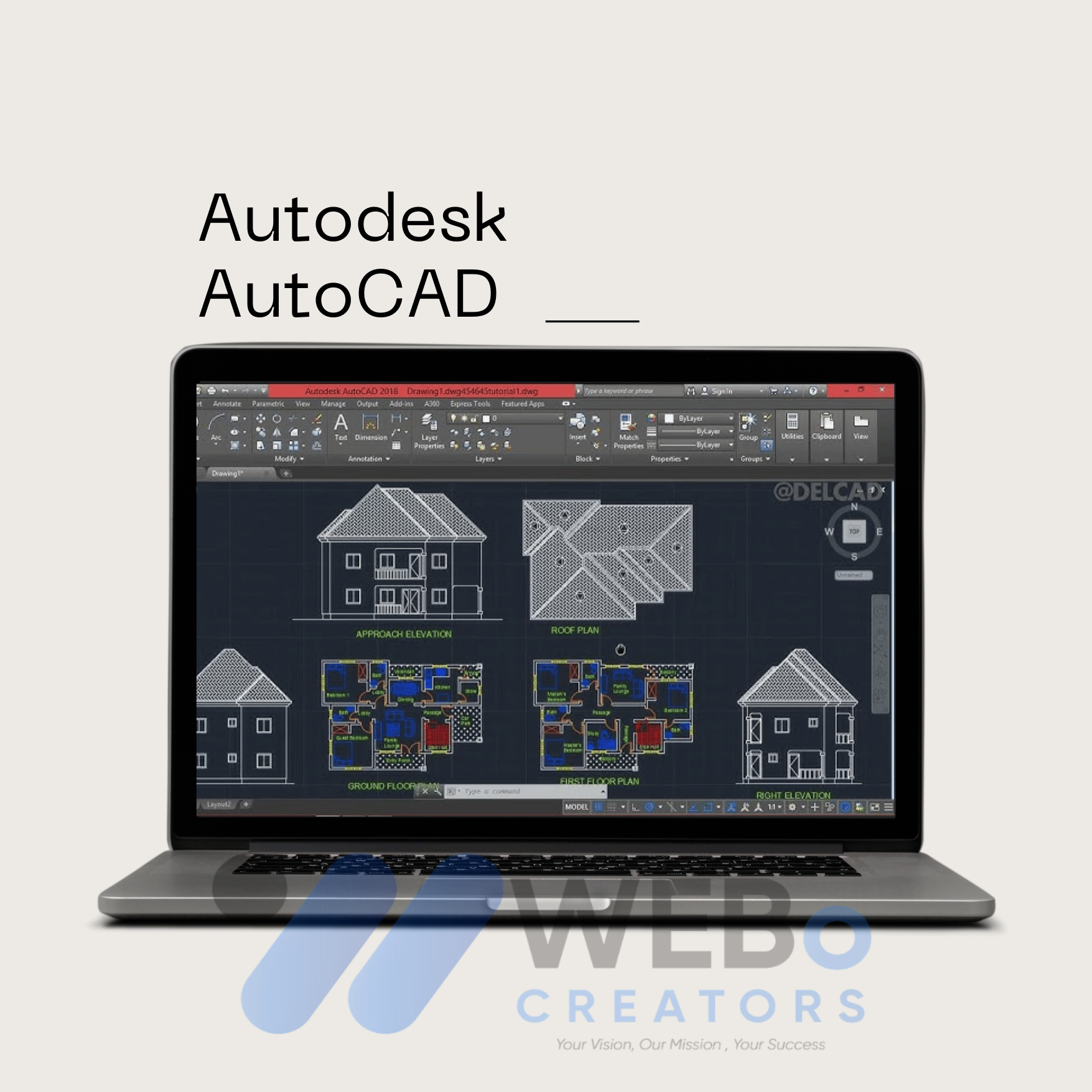 5 Marla House Floor Plan AutoCAD Drawing Indianapolis